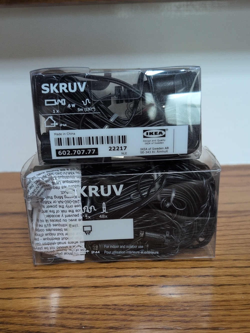 NWT IKEA SKRUV Black String Lights